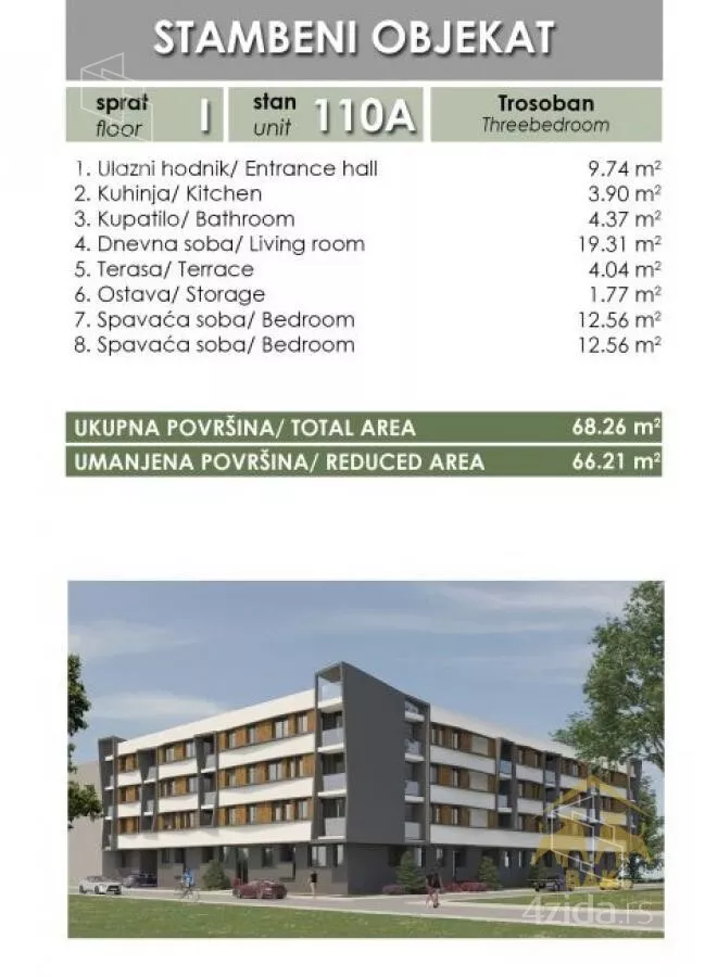 Trosoban stan | 4zida