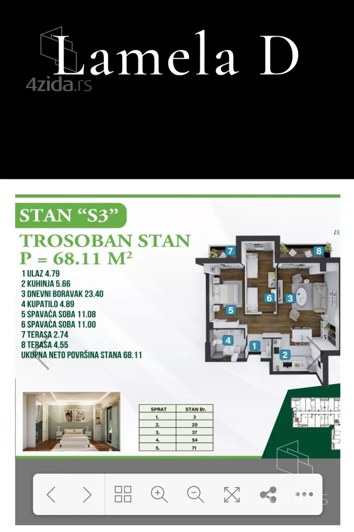 Trosoban stan | 4zida