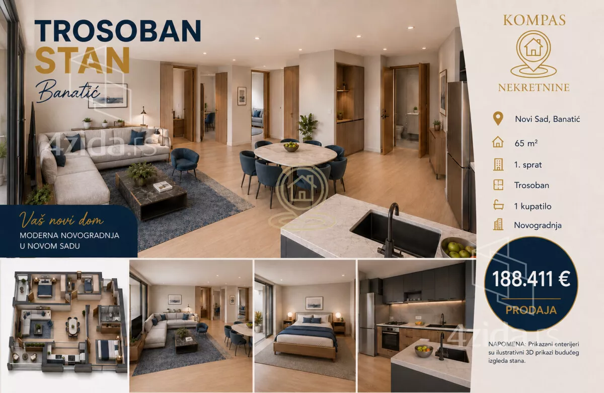 Trosoban stan | 4zida