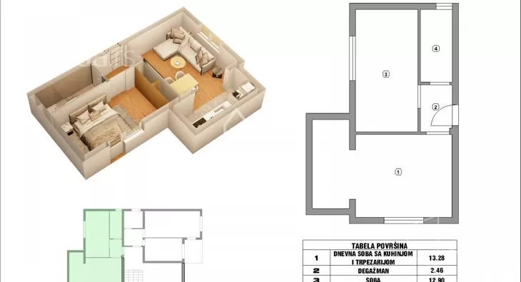 Jednosoban stan | 4zida