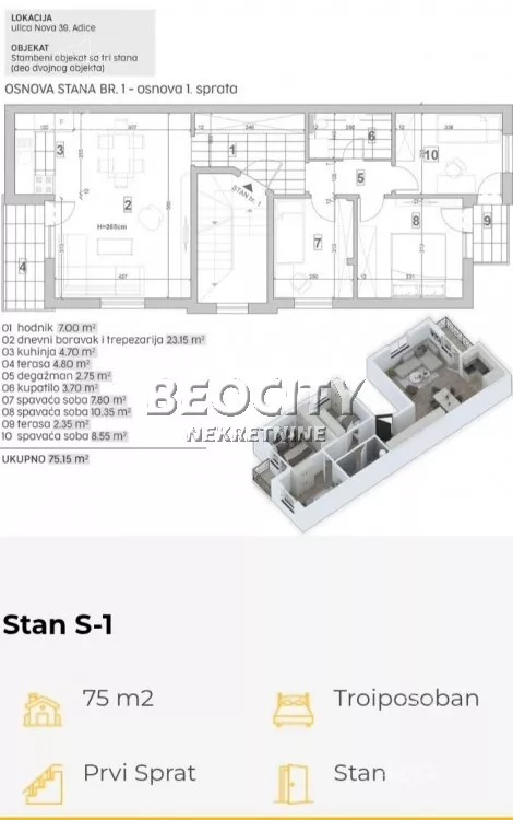 Troiposoban stan | 4zida