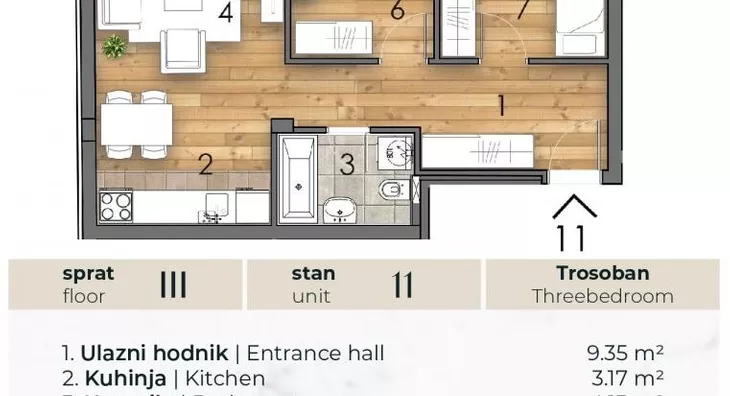 Trosoban stan | 4zida