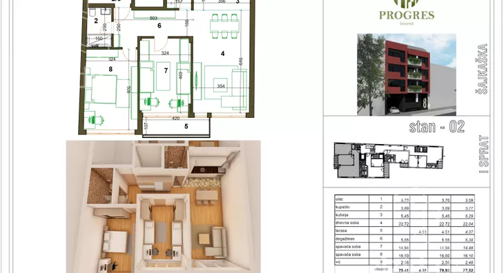 Trosoban stan | 4zida