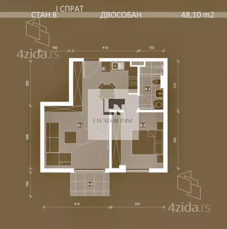 Dvosoban stan | 4zida