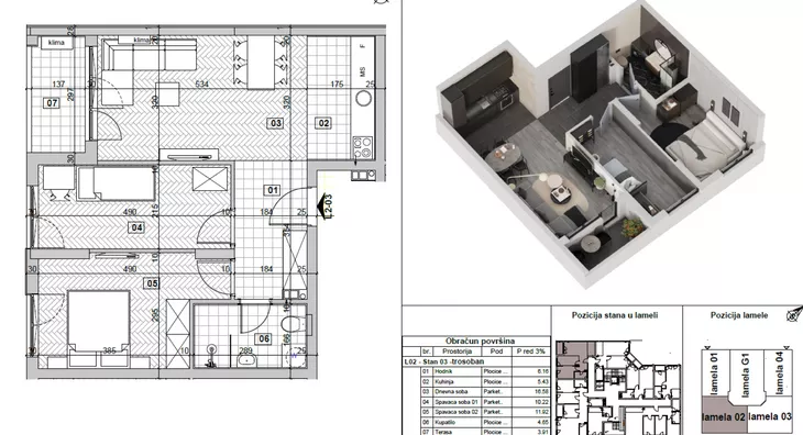 Trosoban stan | 4zida