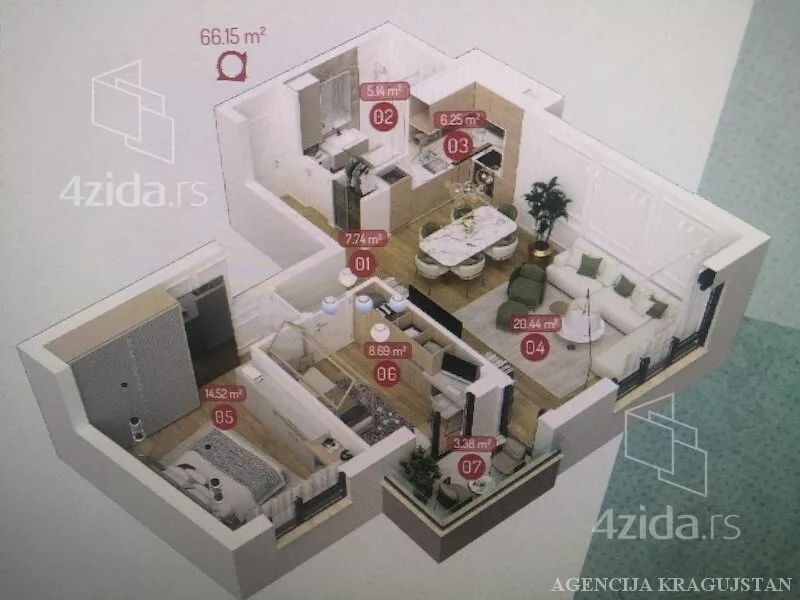 Trosoban stan | 4zida