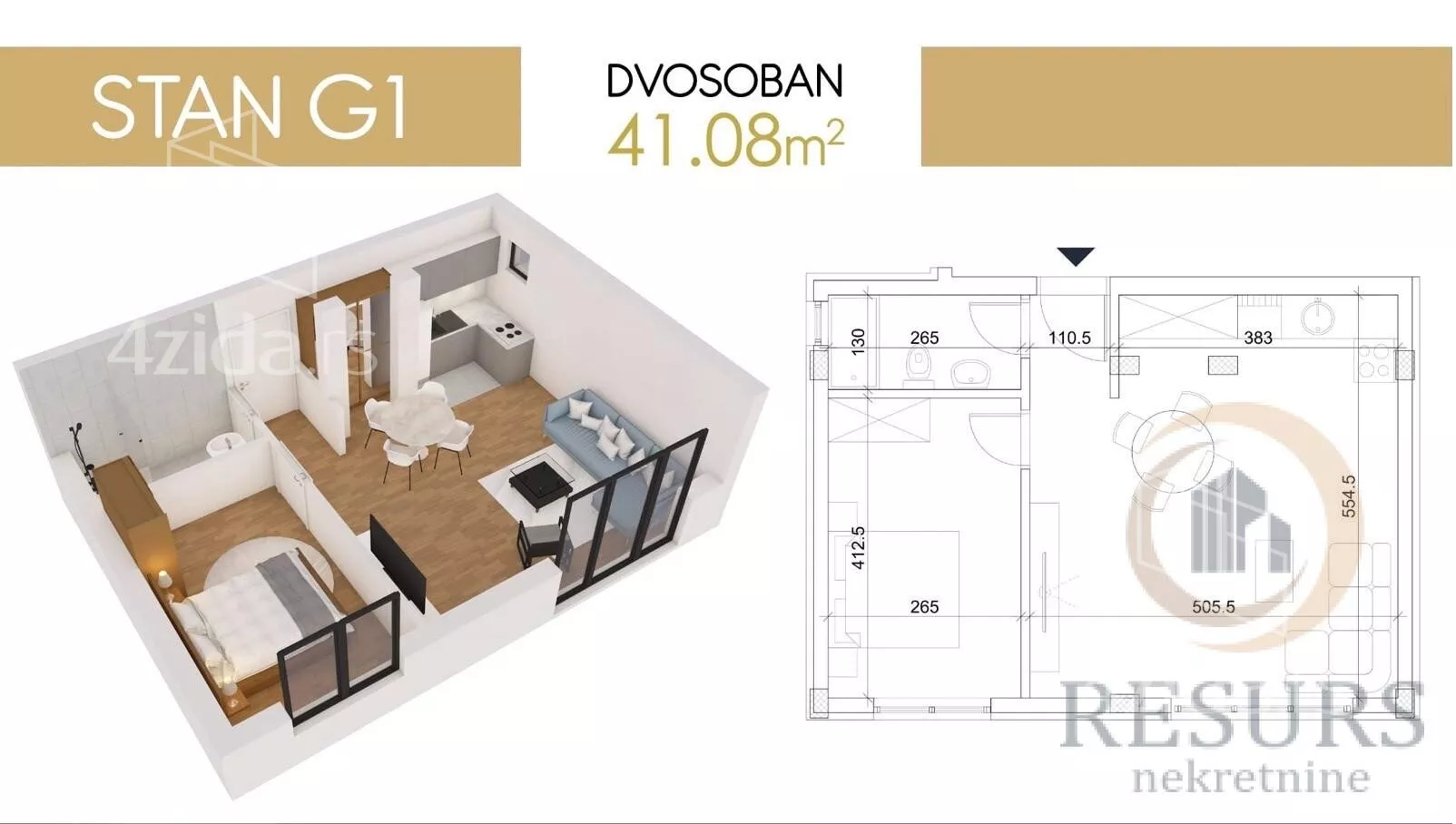 Dvosoban stan | 4zida