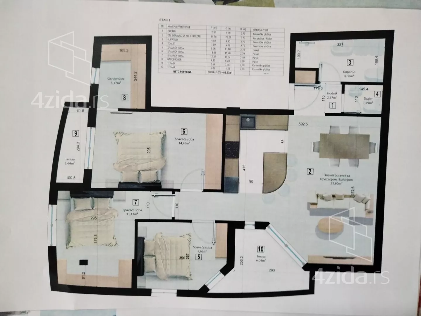 Trosoban stan | 4zida