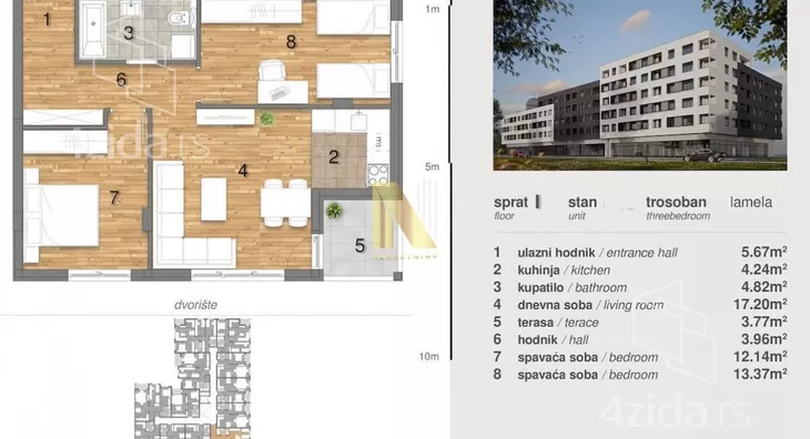 Trosoban stan | 4zida