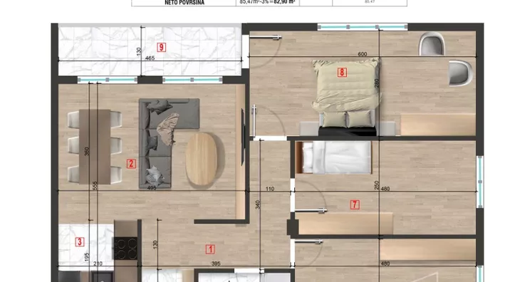 Troiposoban stan | 4zida