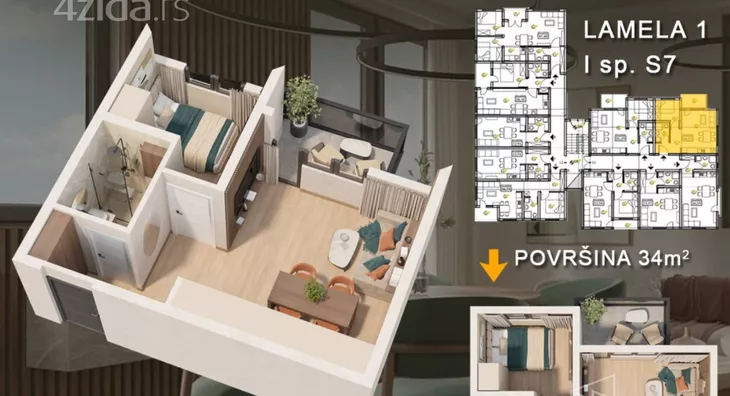 Jednoiposoban stan | 4zida