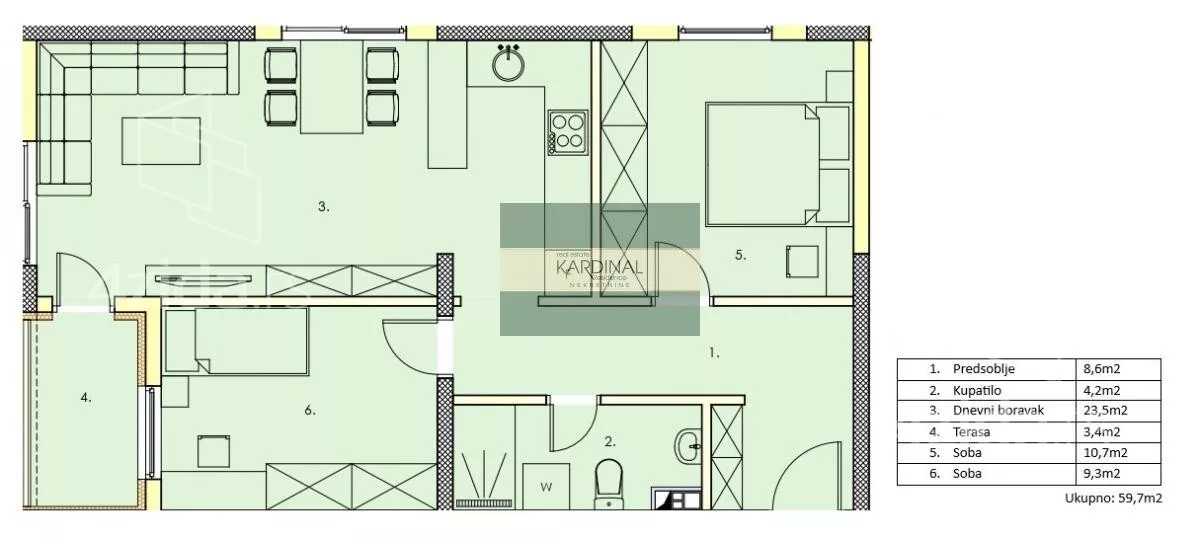 Dvosoban stan | 4zida