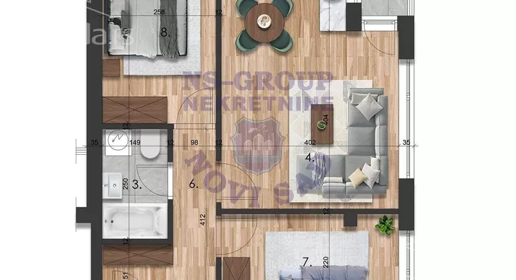 Trosoban stan | 4zida