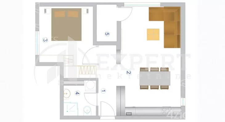 Jednoiposoban stan | 4zida