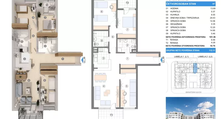 Troiposoban stan | 4zida