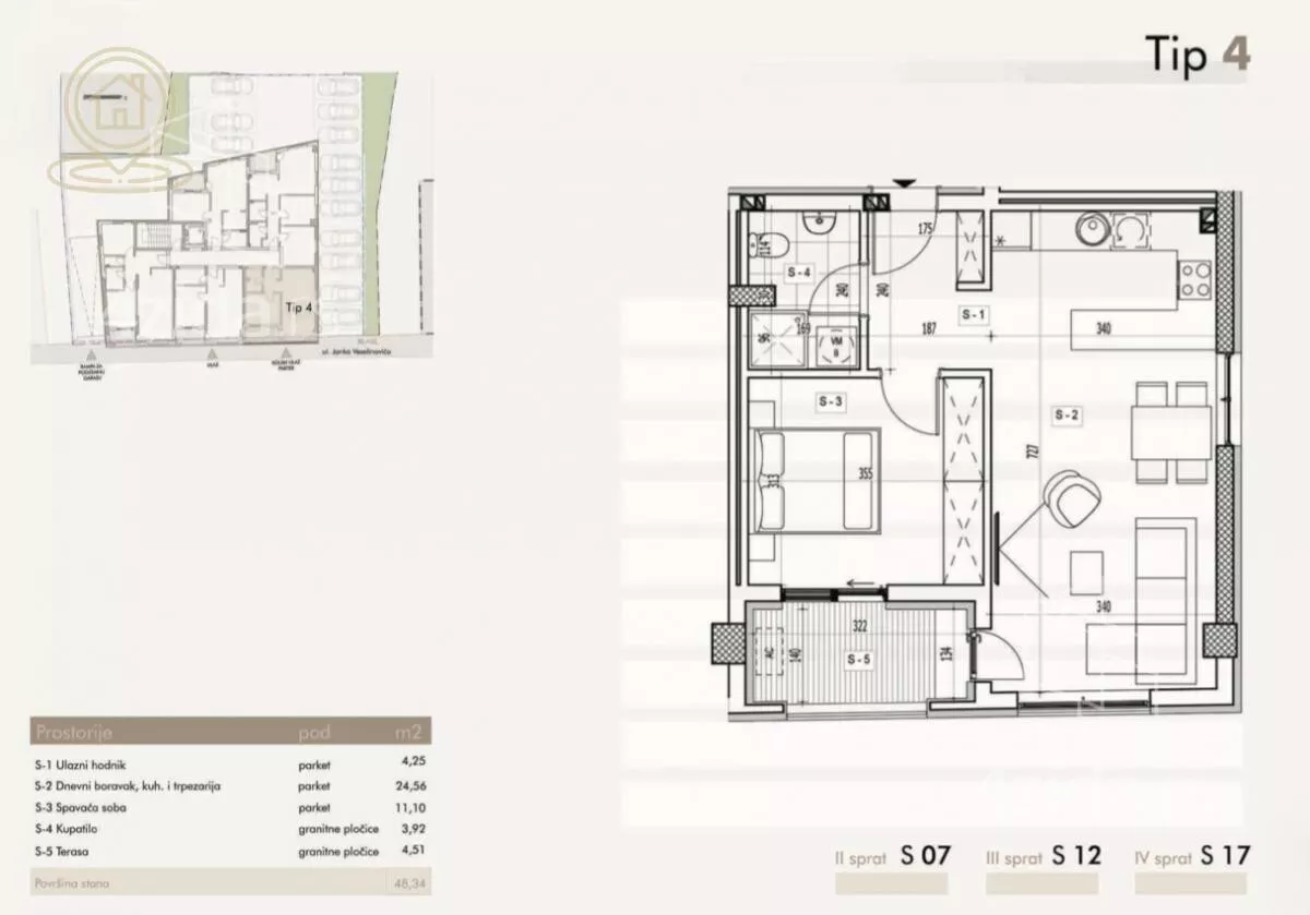 Jednoiposoban stan | 4zida