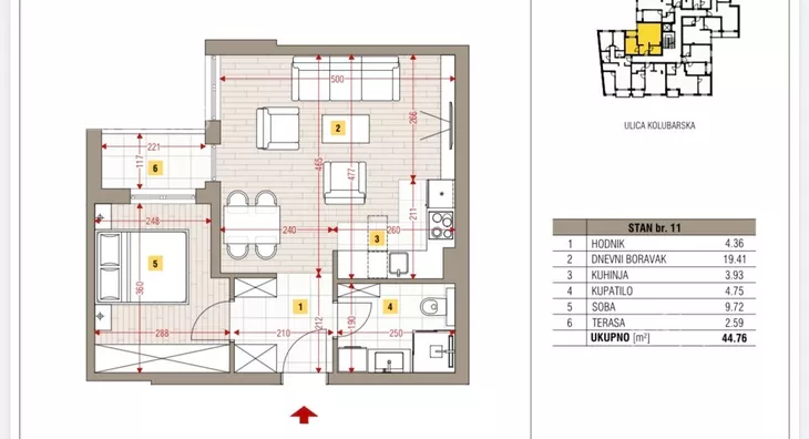 Jednoiposoban stan | 4zida