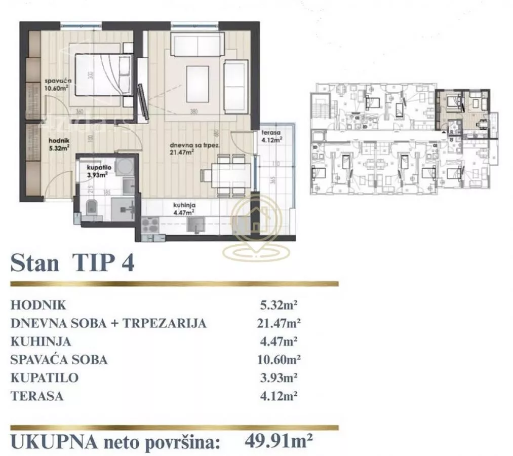 Jednoiposoban stan | 4zida