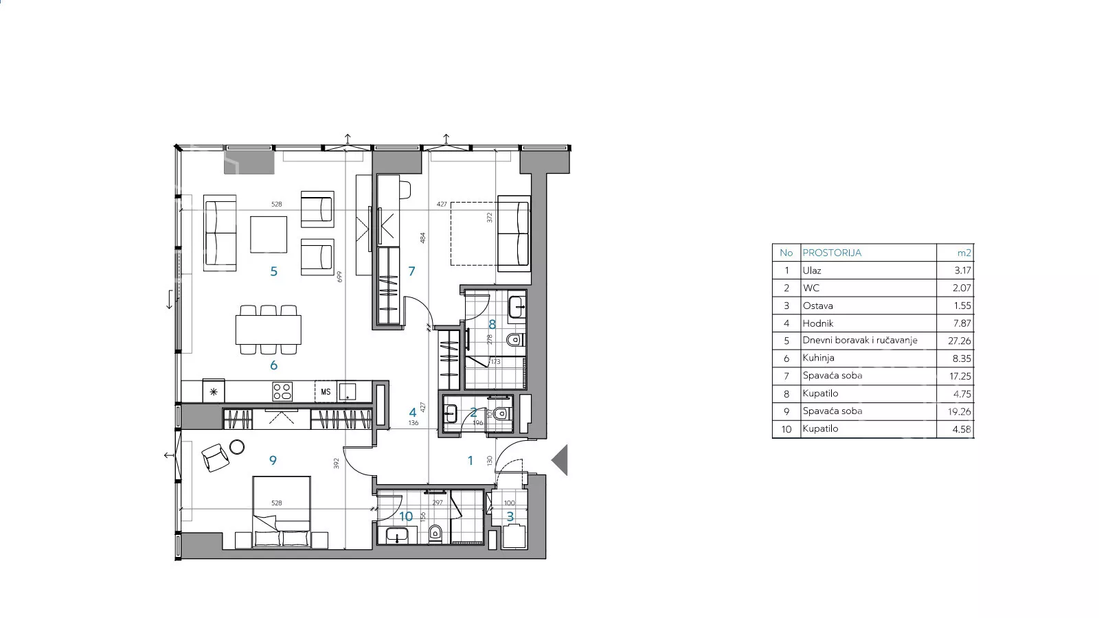 Trosoban stan | 4zida