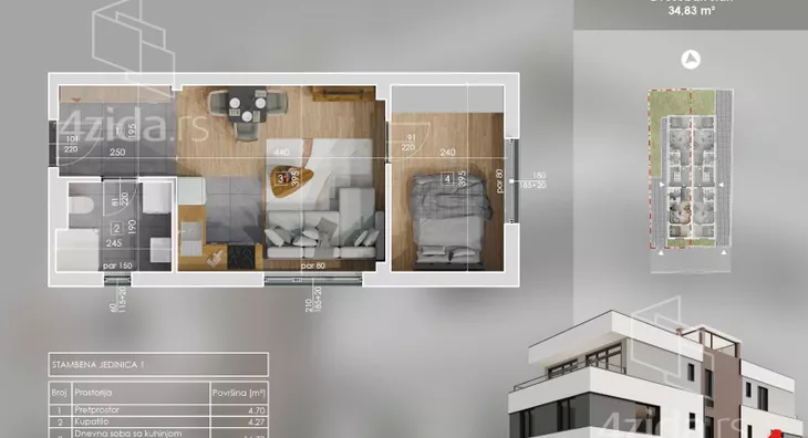 Jednoiposoban stan | 4zida