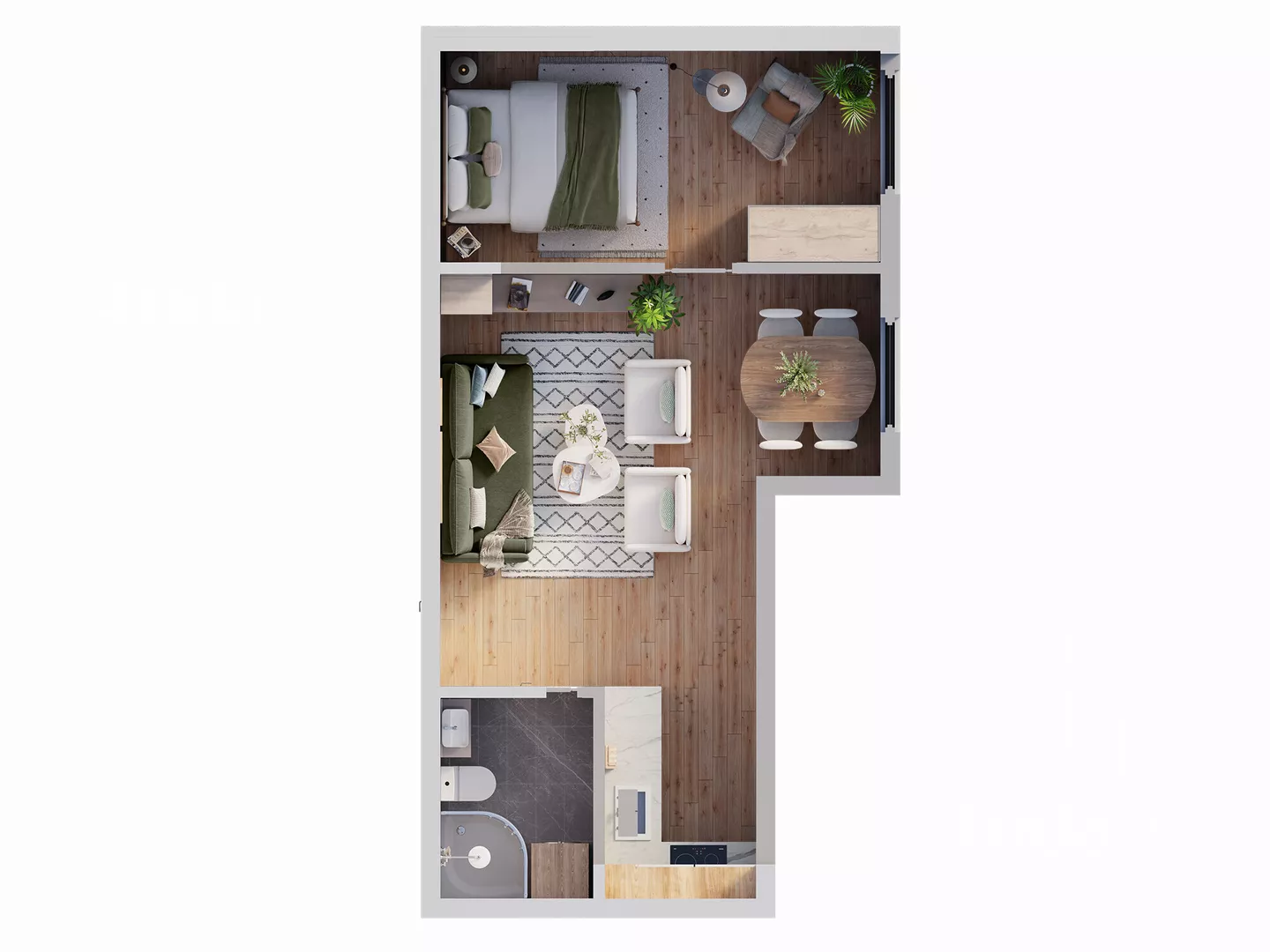 Jednoiposoban stan | 4zida