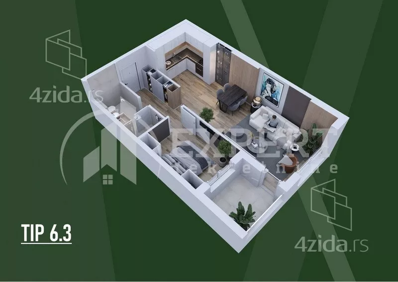 Dvosoban stan | 4zida