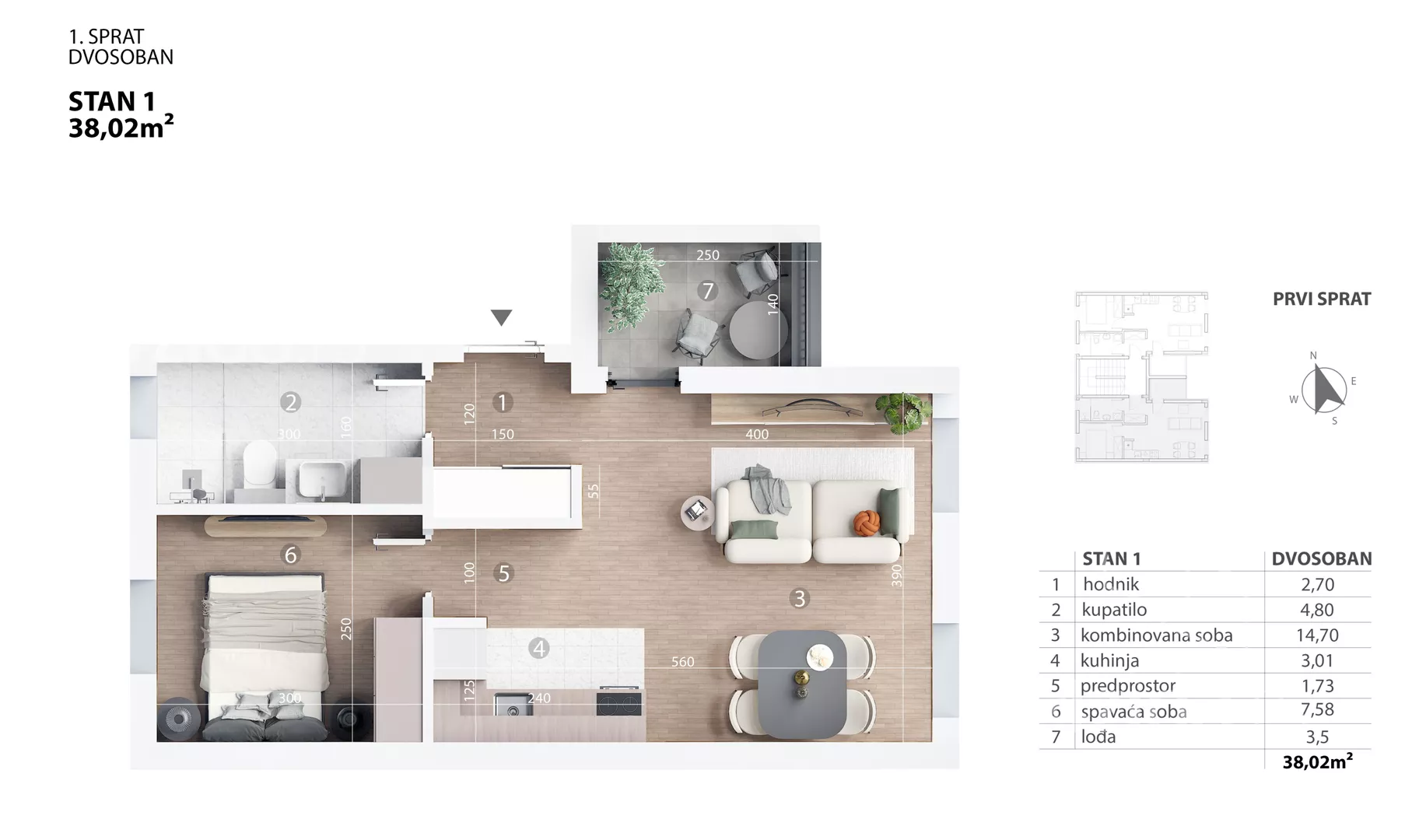 Dvosoban stan | 4zida