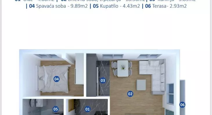 Jednoiposoban stan | 4zida