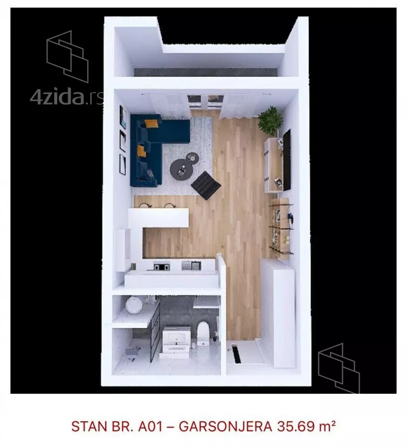 Garsonjera | 4zida