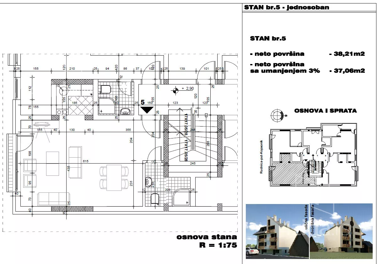 Jednosoban stan | 4zida