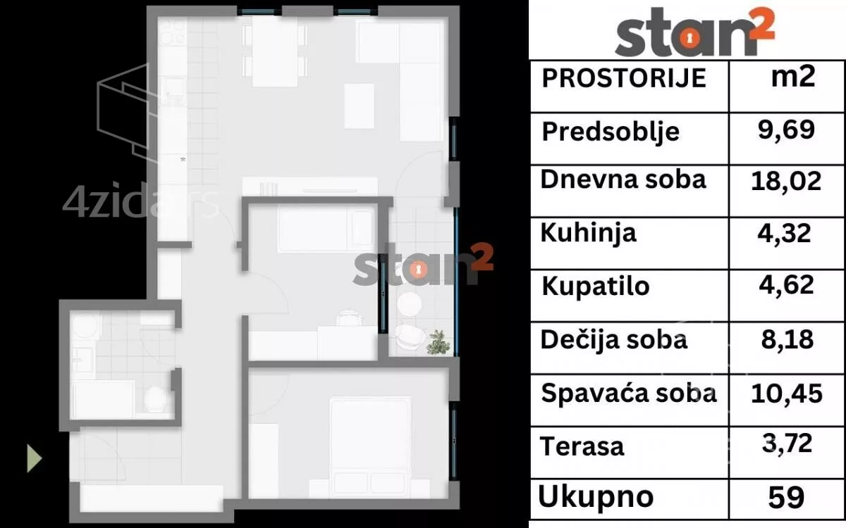 Dvoiposoban stan | 4zida