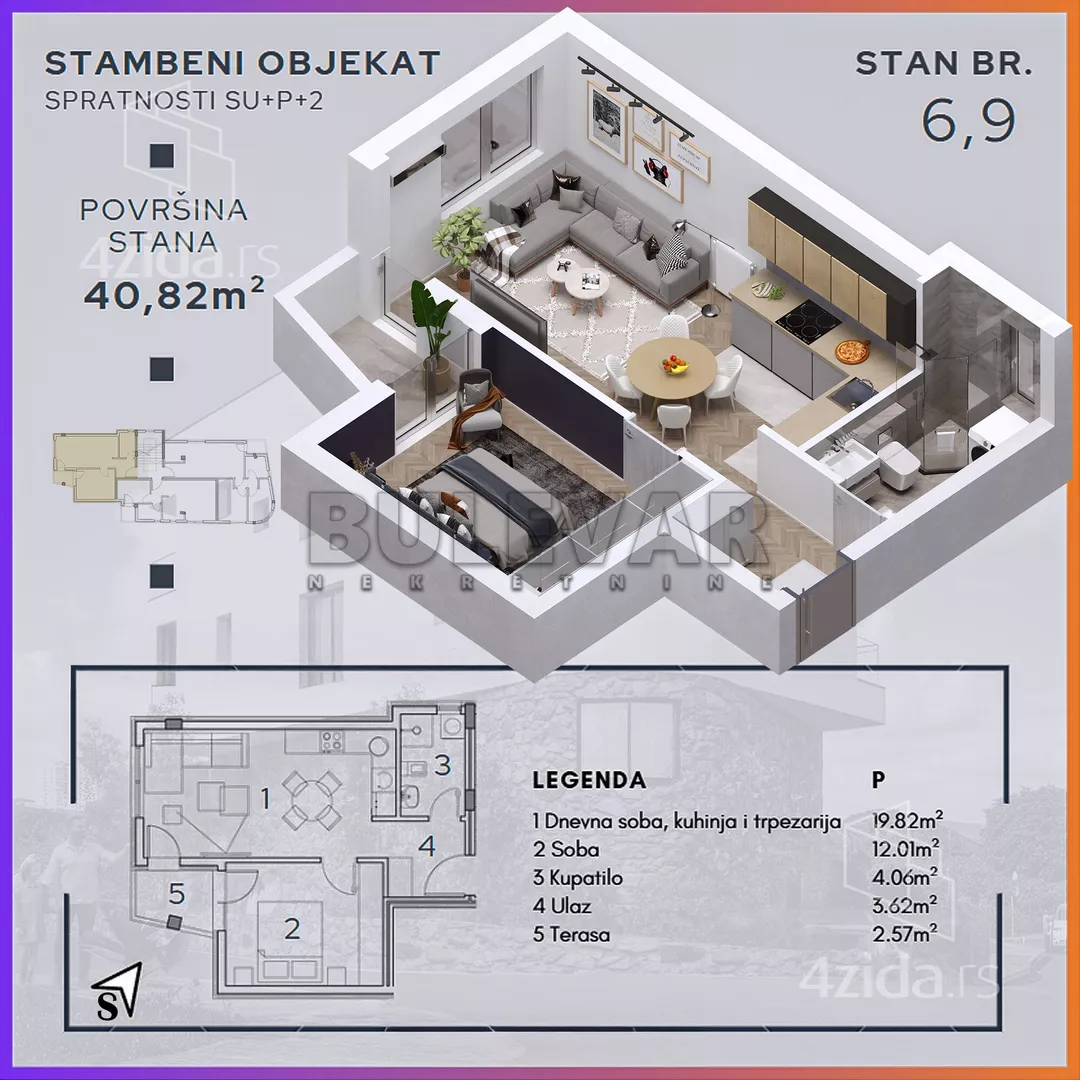 Dvosoban stan | 4zida