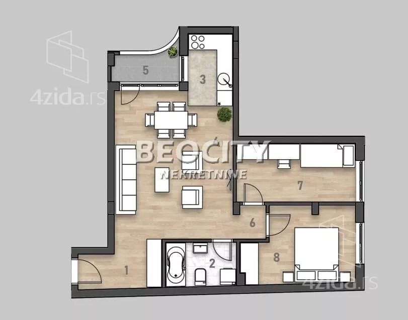 Trosoban stan | 4zida