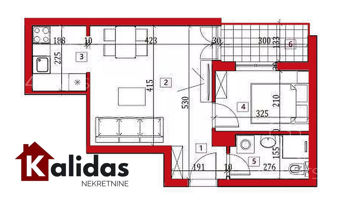 Jednoiposoban stan | 4zida
