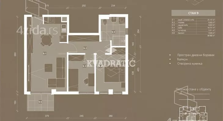 Dvoiposoban stan | 4zida