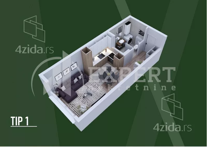 Jednosoban stan | 4zida