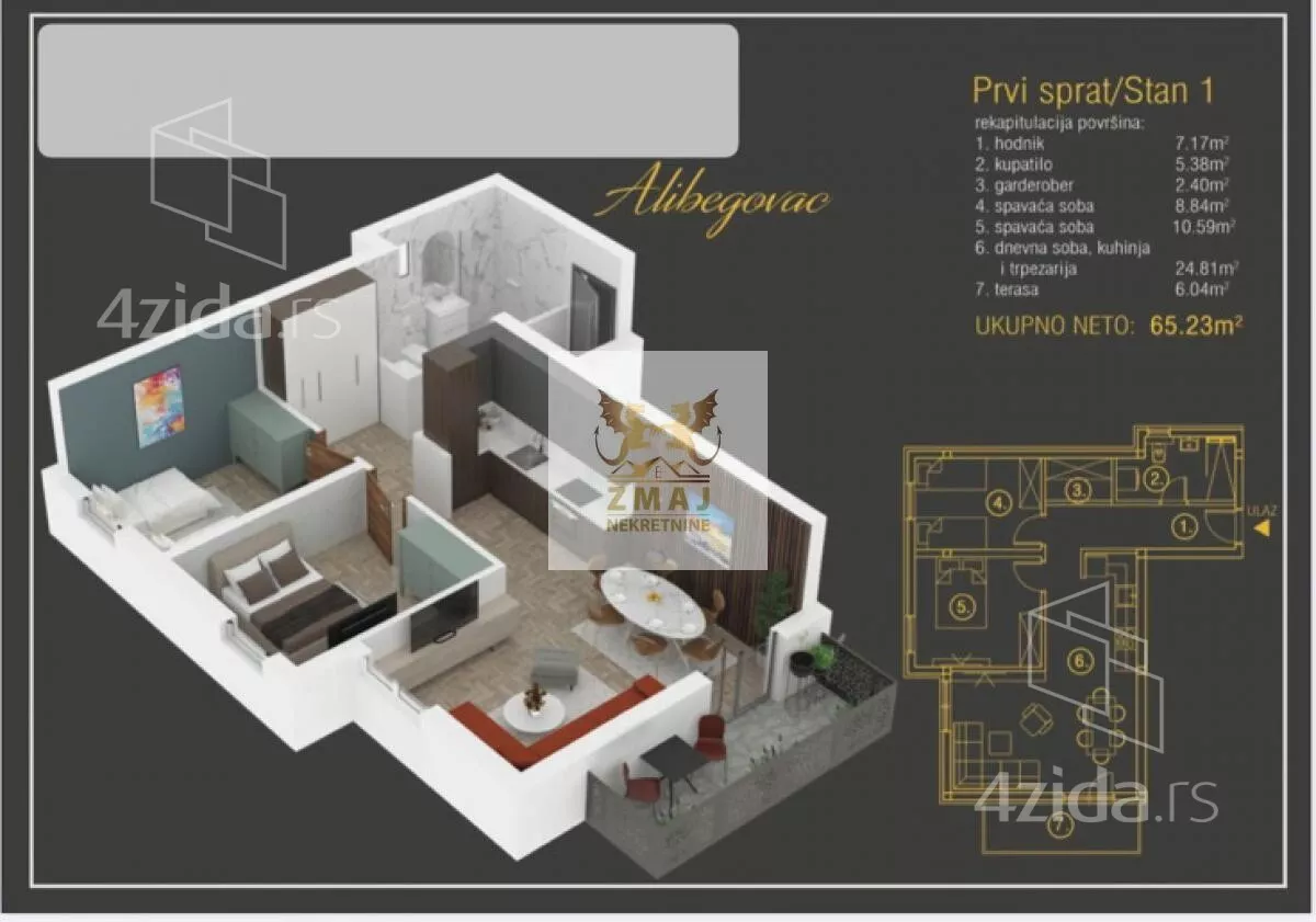Trosoban stan | 4zida