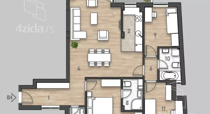 Četvorosoban stan | 4zida