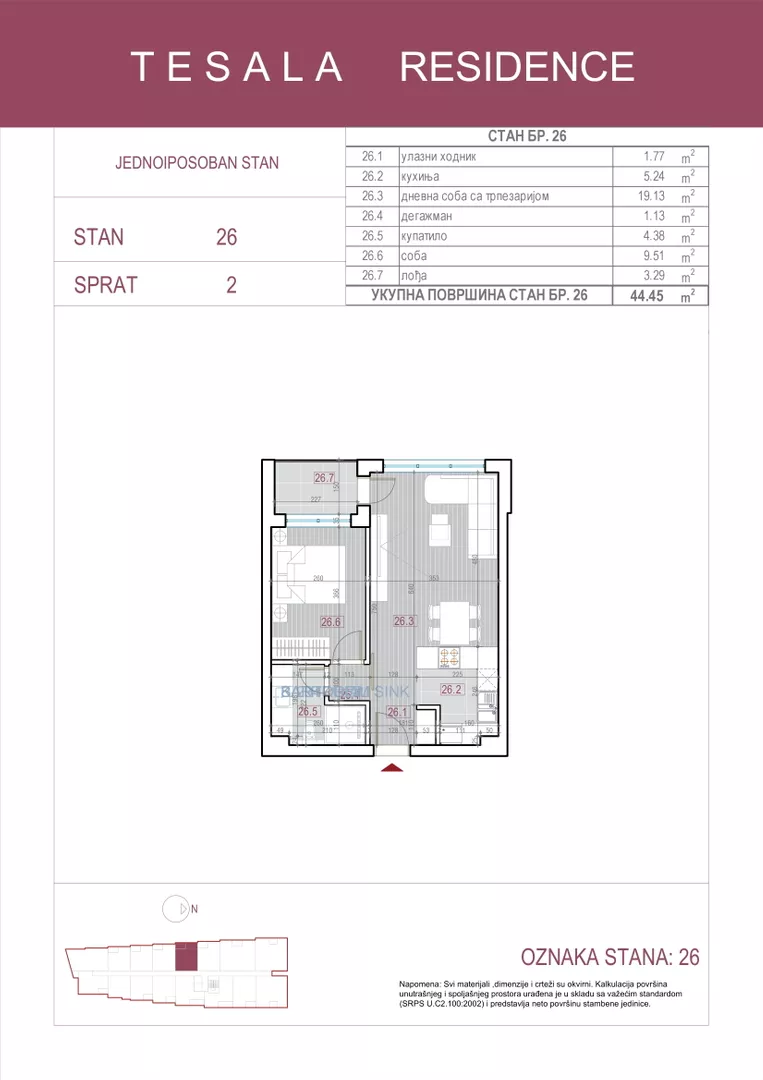 Jednoiposoban stan | 4zida