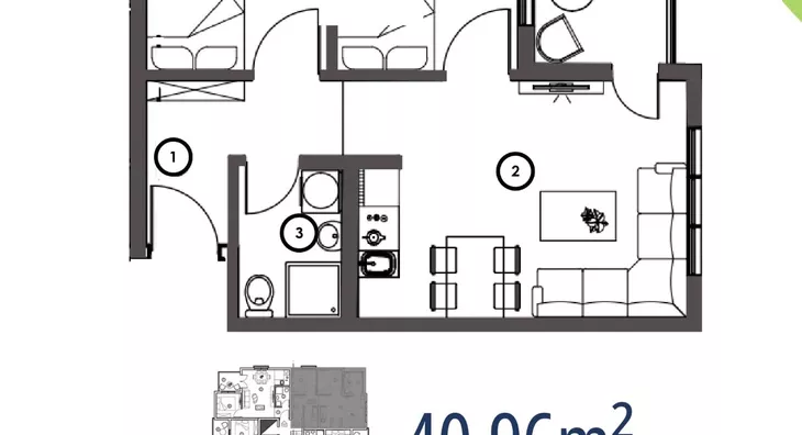 Dvosoban stan | 4zida