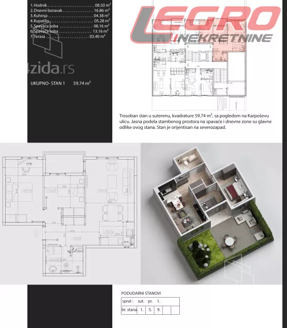 Trosoban stan | 4zida
