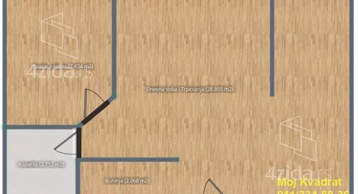 Jednoiposoban stan | 4zida