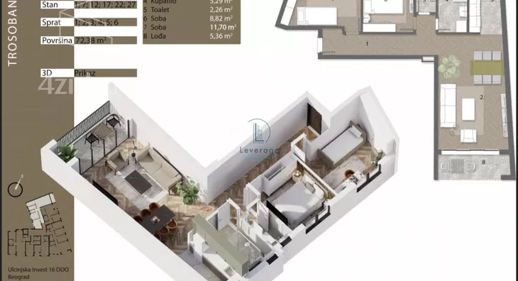 Trosoban stan | 4zida