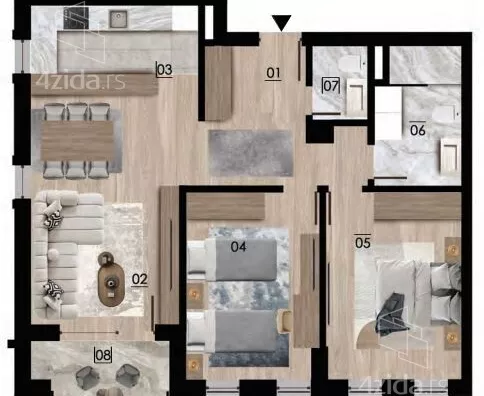 Trosoban stan | 4zida