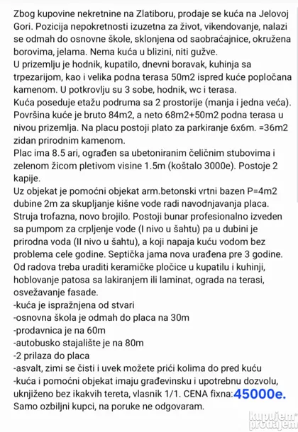 Zaselak Jelova Gora Jelova Gora | 4zida.rs
