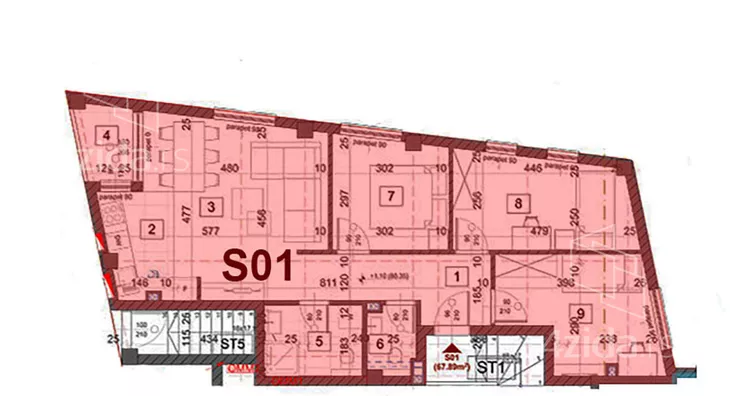 Troiposoban stan na prodaju, Bulevar Evrope, 110.150€, 67m² - stampaj