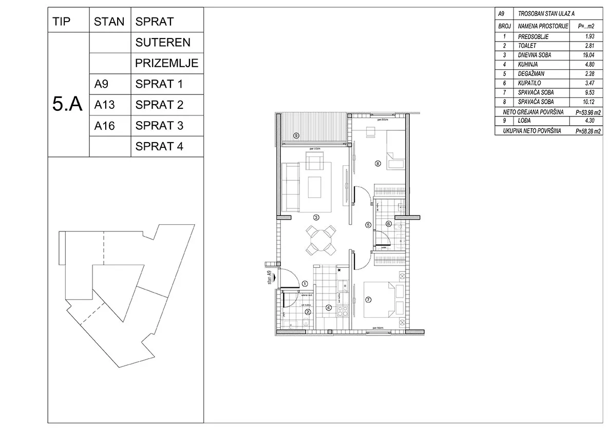 Trosoban stan | 4zida