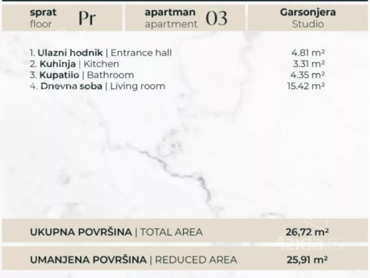 Garsonjera | 4zida