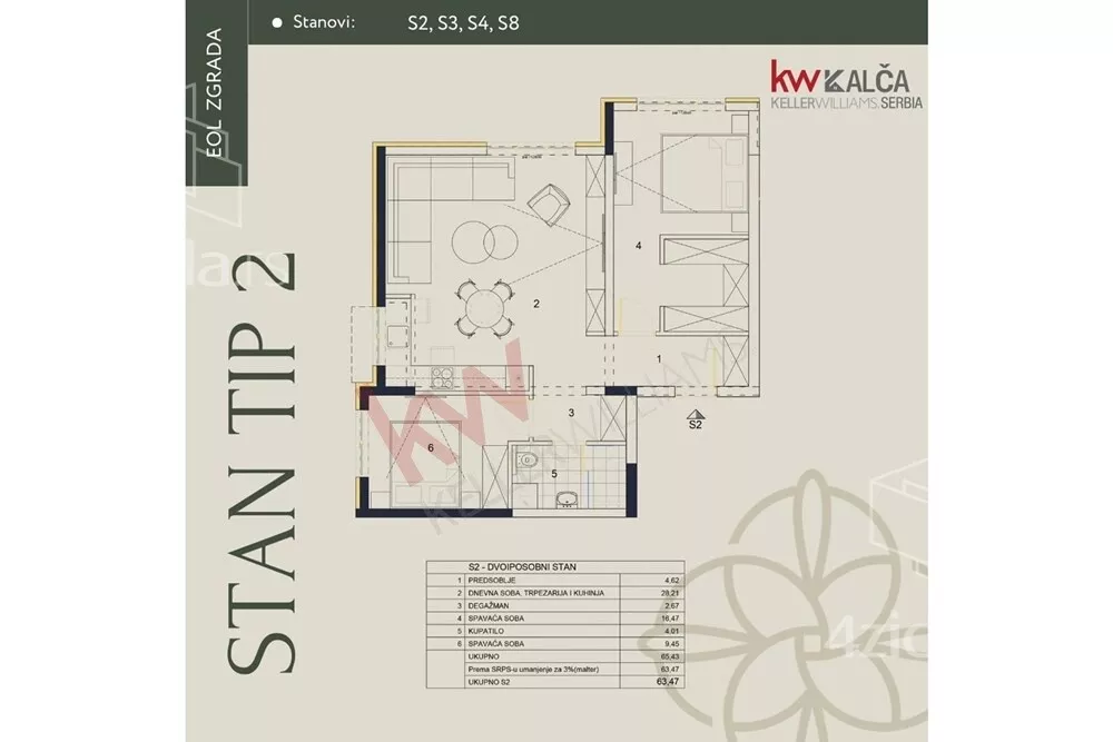 Trosoban stan | 4zida