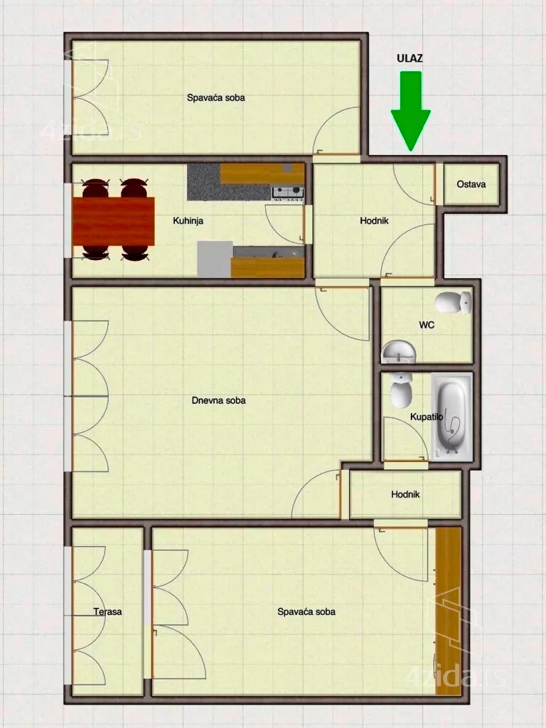 Trosoban stan | 4zida
